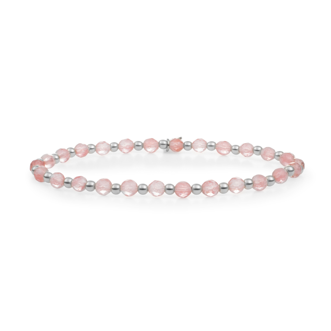 Bracelet | Cherry Quartz Interstellar - Silver 3mm