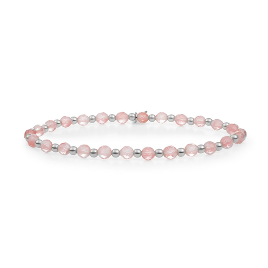 Bracelet | Cherry Quartz Interstellar - Silver 3mm