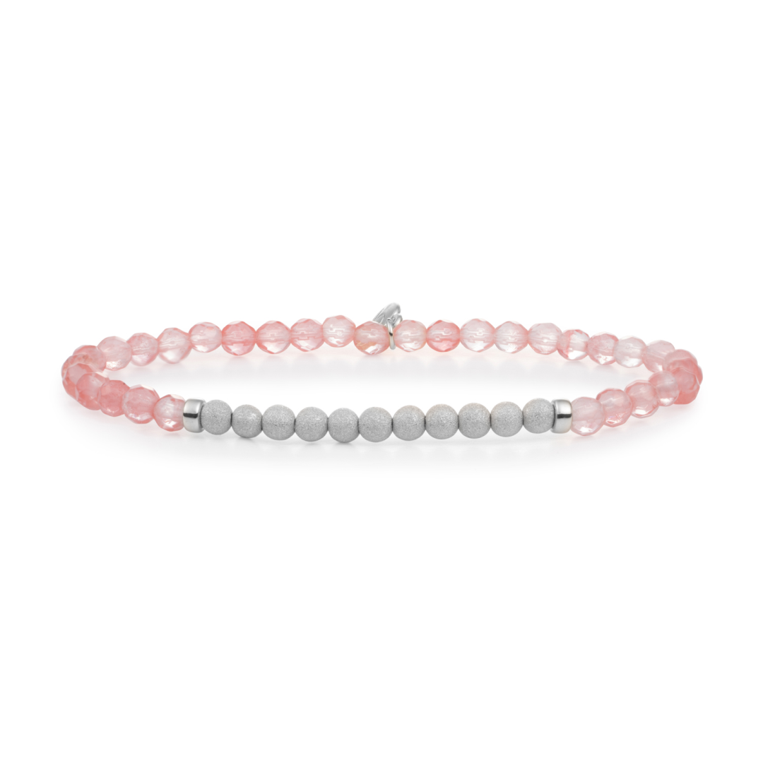 Bracelet - Cherry Quartz Lightyear - Silver Champagne