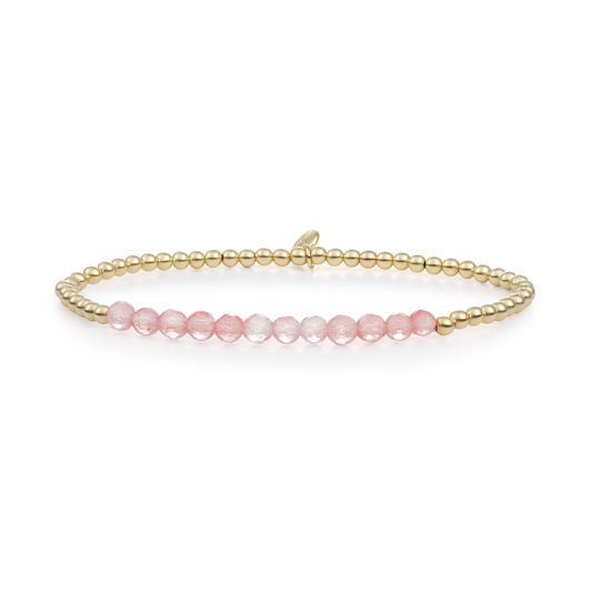 Bracelet | Cherry Quartz Universe - Gold 3mm