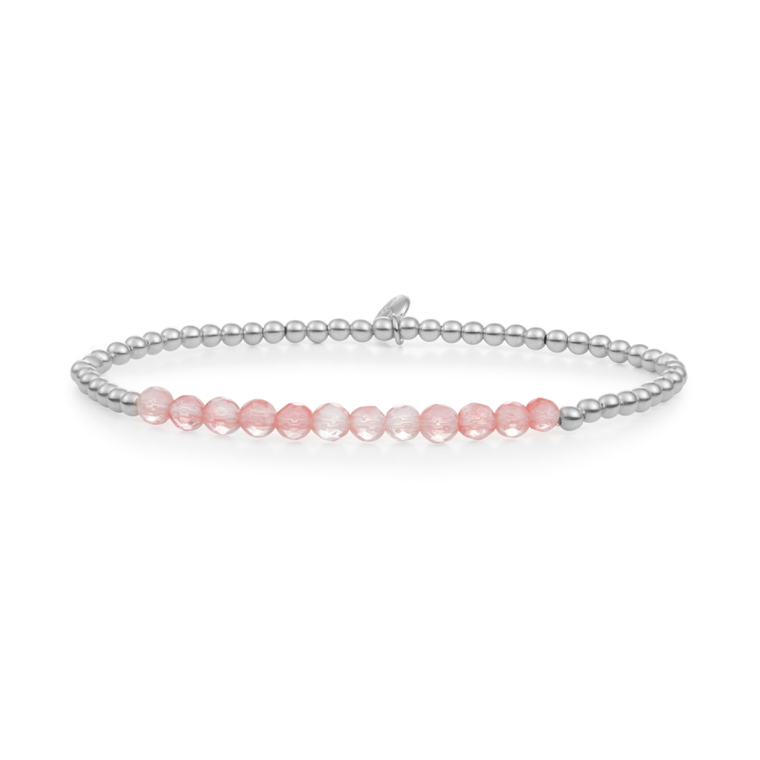 Bracelet | Cherry Quartz Universe - Silver 3mm