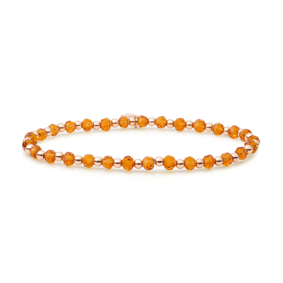 Bracelet | Citrine Quartz Interstellar - Rose Gold 3mm