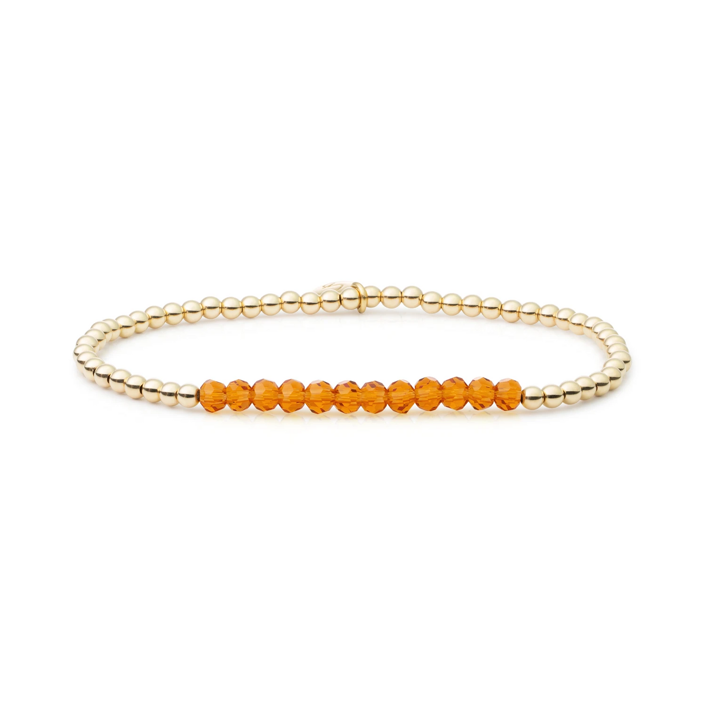 Bracelet | Citrine Quartz Universe - Gold - 3mm