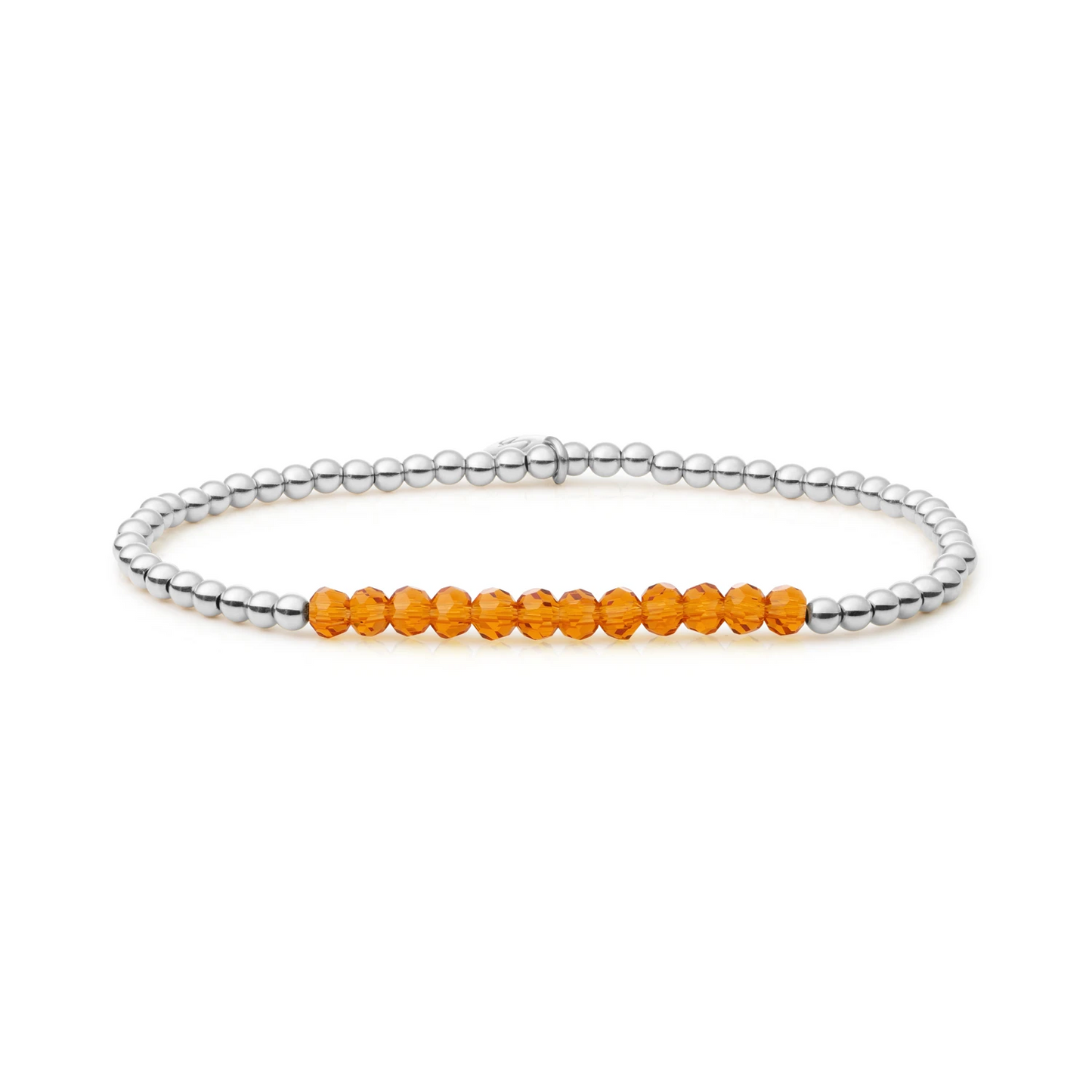 Bracelet | Citrine Quartz Universe - Silver - 3mm