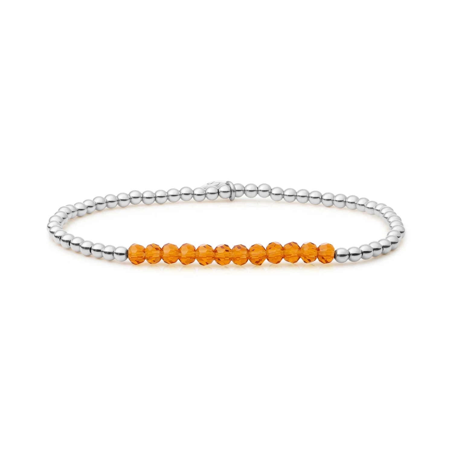 Bracelet | Citrine Quartz Universe - Silver - 3mm
