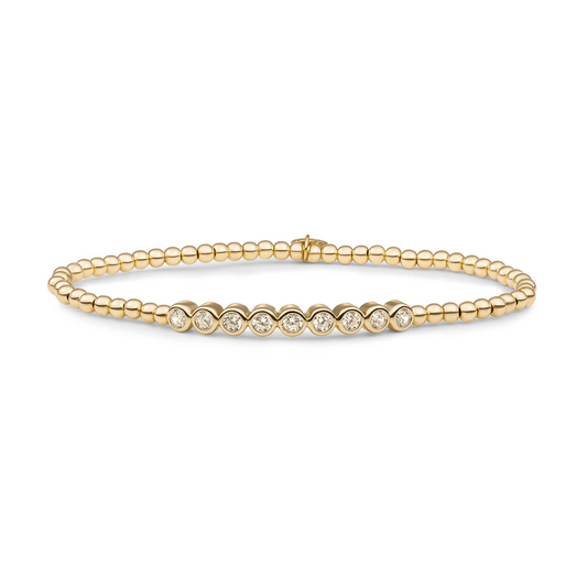 Bracelet | Crystal Tube - Gold - CZ