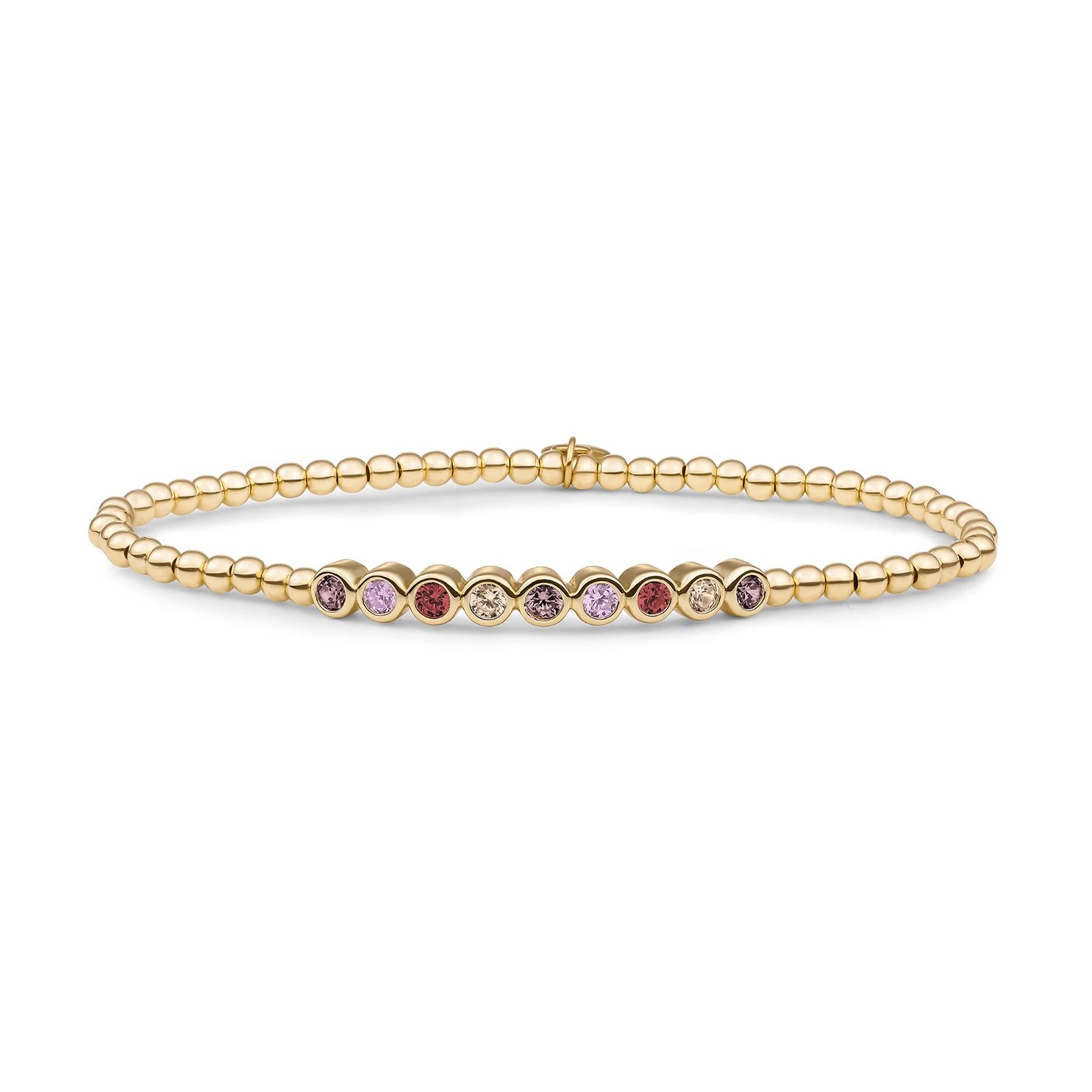 Bracelet | Crystal Tube - Gold - Multi CZ