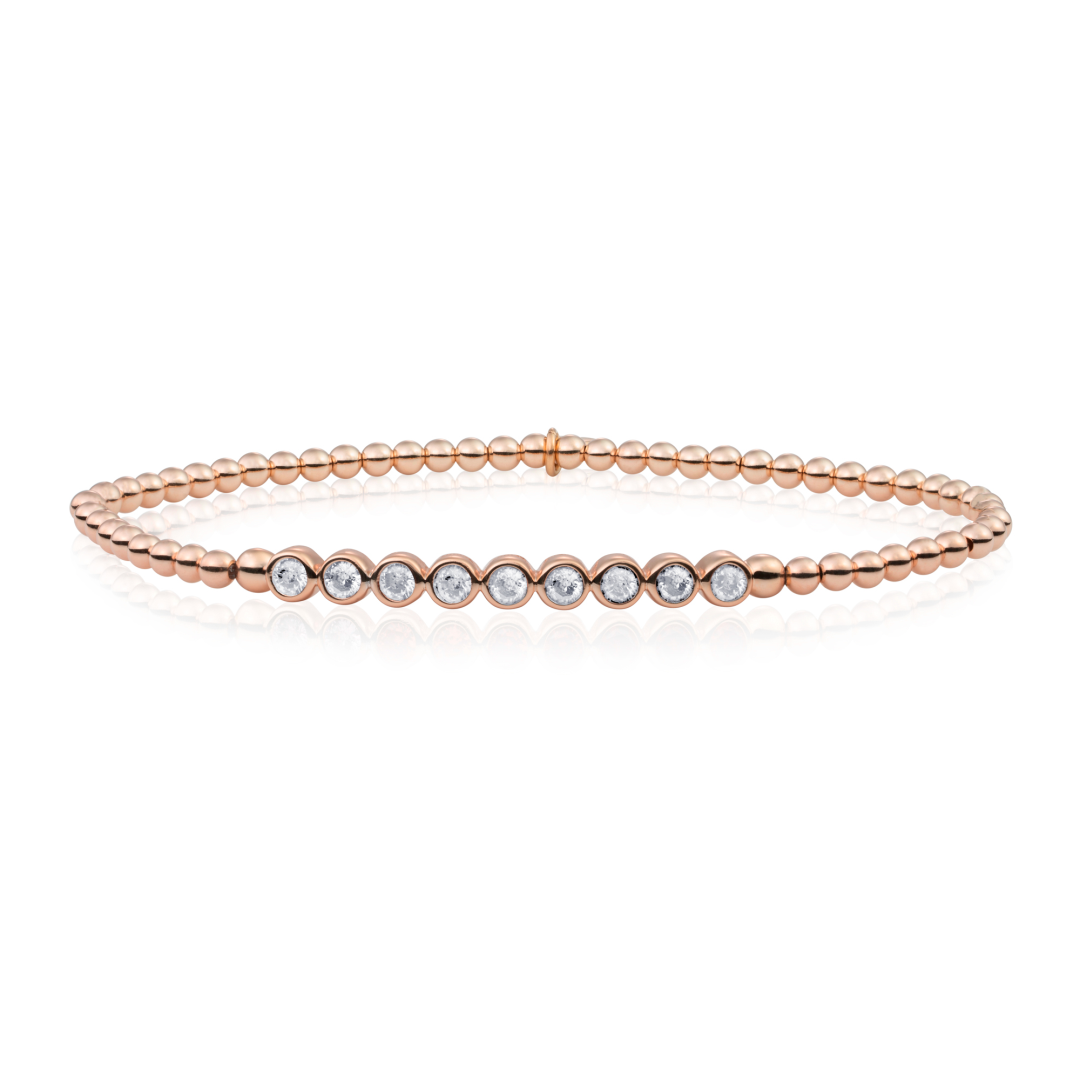 Bracelet | Crystal Tube - Rose Gold - CZ