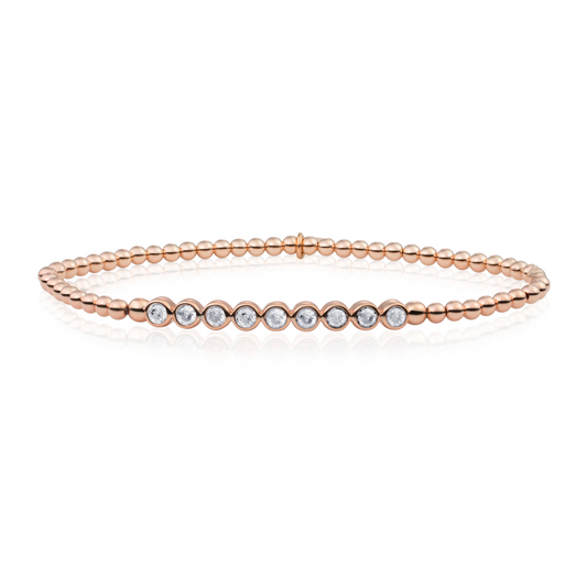 Bracelet | Crystal Tube - Rose Gold - CZ