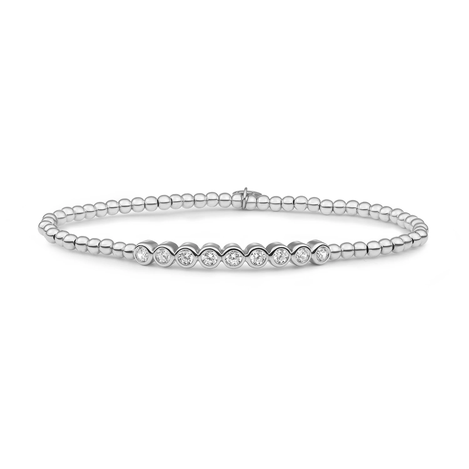Bracelet | Crystal Tube - Silver - CZ