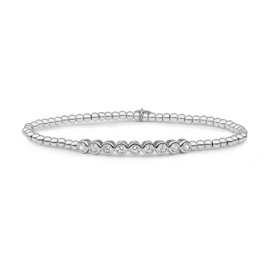 Bracelet | Crystal Tube - Silver - CZ