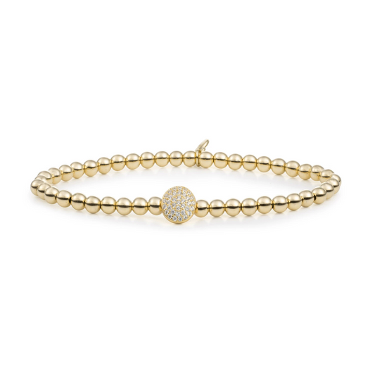 Bracelet | Disc Galaxy - Gold - CZ