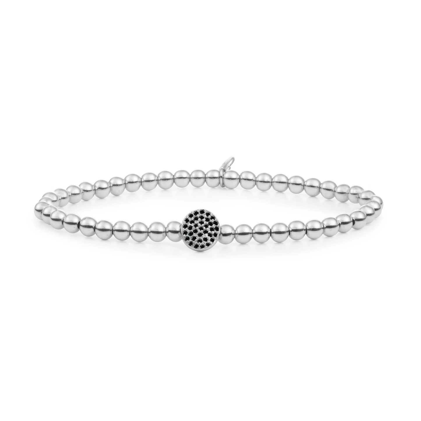Bracelet | Disc Galaxy - Silver - Black CZ