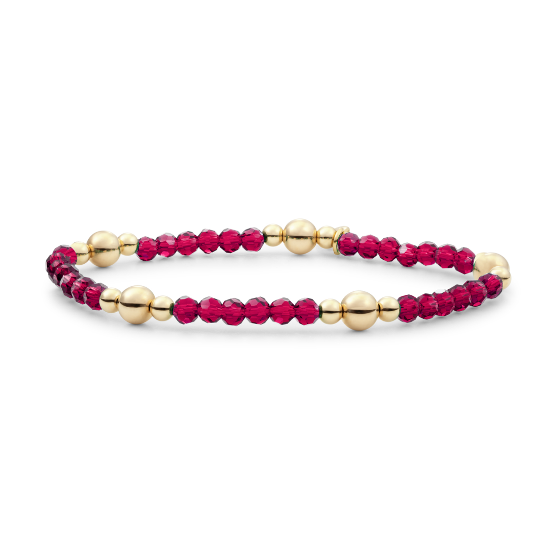 Bracelet | Fuchsia Quartz Bold Mix - Gold