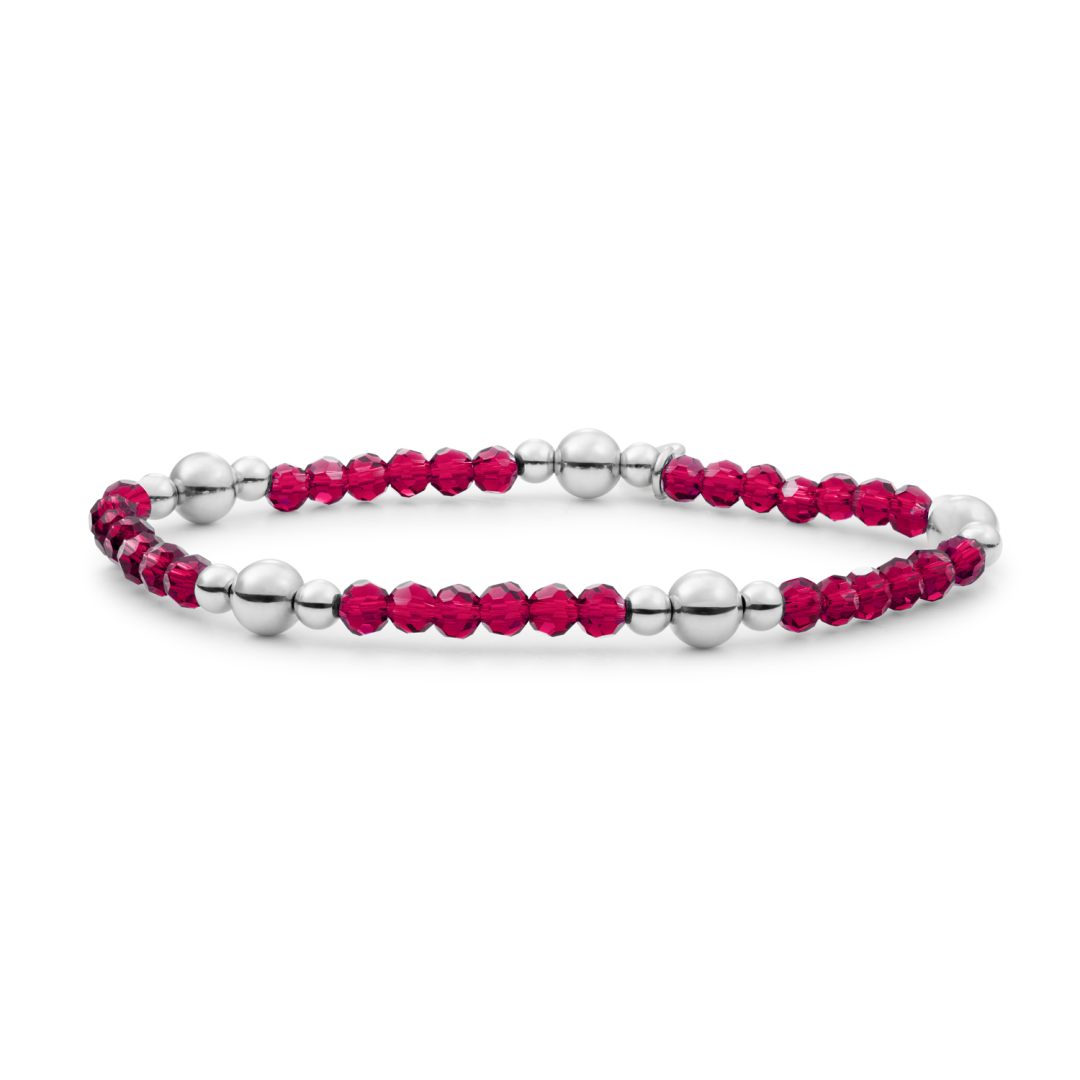 Bracelet | Fuchsia Quartz Bold Mix - Silver