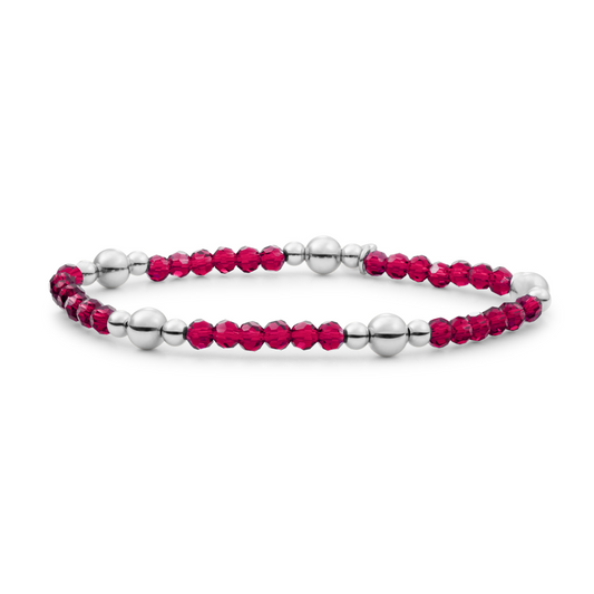 Bracelet | Fuchsia Quartz Bold Mix - Silver