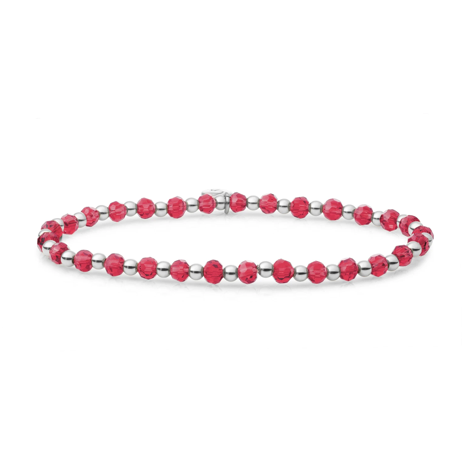 Bracelet | Fuchsia Quartz Interstellar - Silver - 3mm - SB-GEM51-3MM-MIX