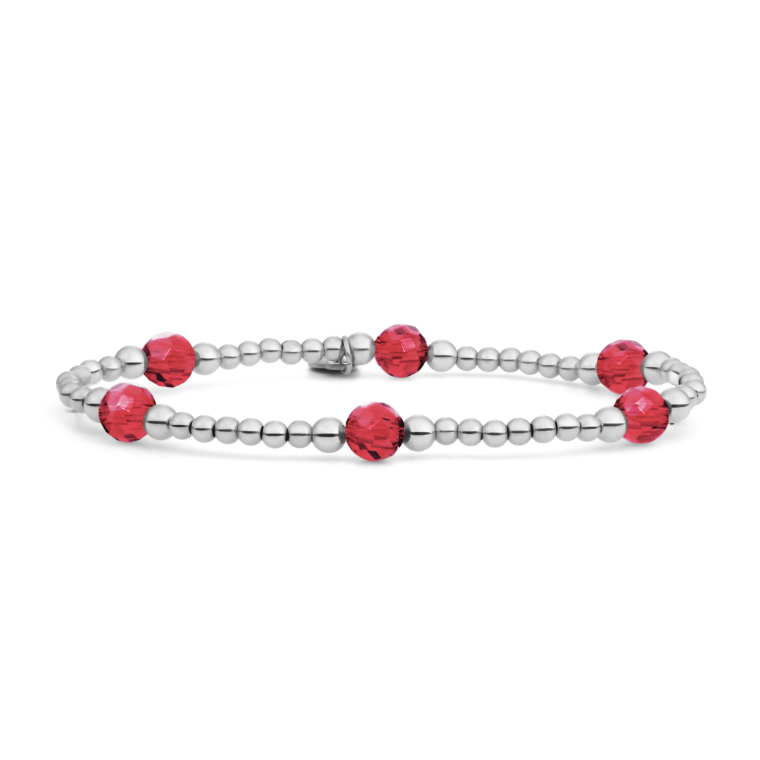 Bracelet | Fuchsia Quartz Reverse Bold Mix - Silver
