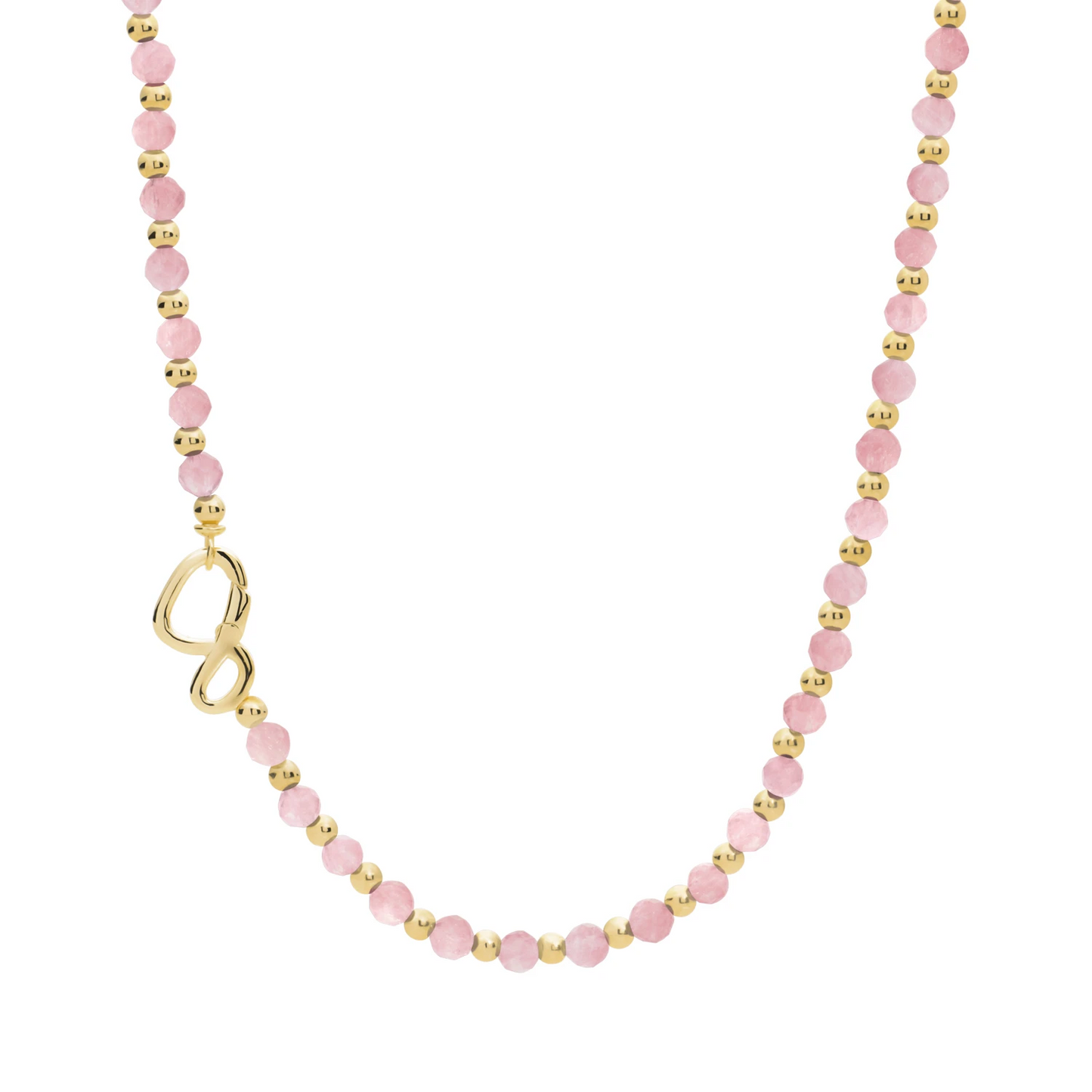 Bracelet | Fuchsia Quartz Saturn large - Gold - 6mm