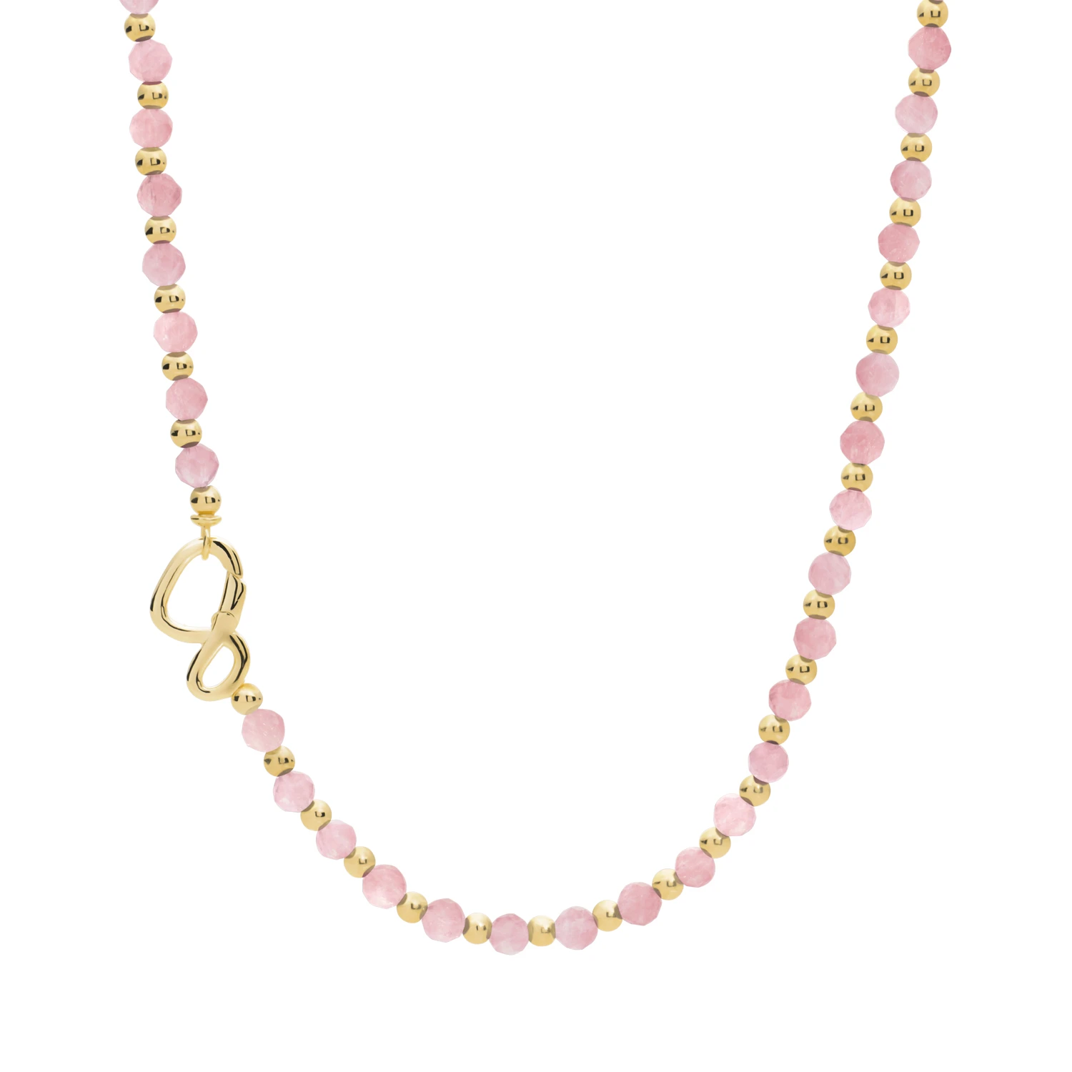 Bracelet | Fuchsia Quartz Saturn large - Gold - 6mm