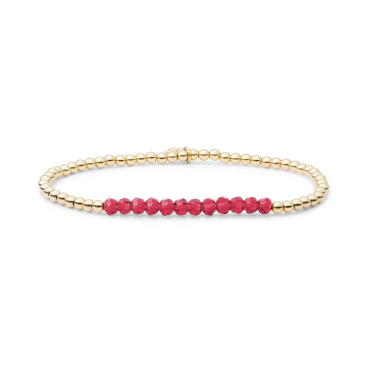 Bracelet | Fuchsia Quartz Universe - Gold - 3mm