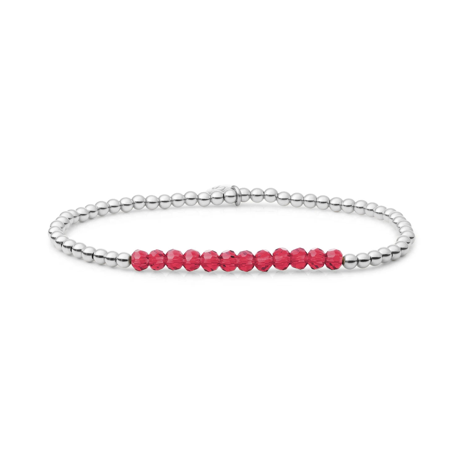 Bracelet | Fuchsia Quartz Universe - Silver - 3mm