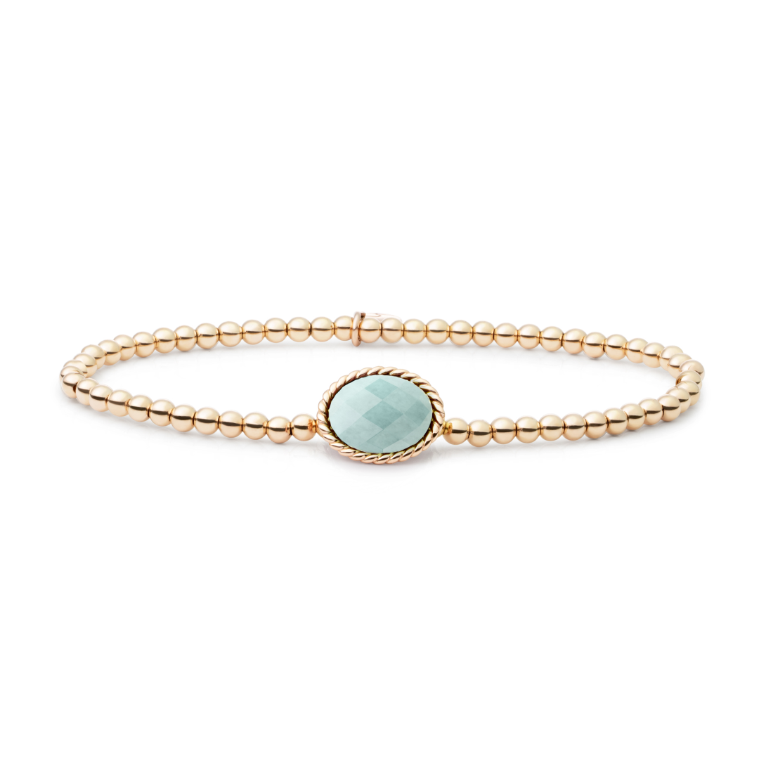 Bracelet | Gold - Amazonite Twist