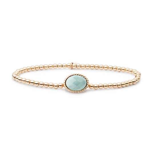 Bracelet | Gold - Amazonite Twist