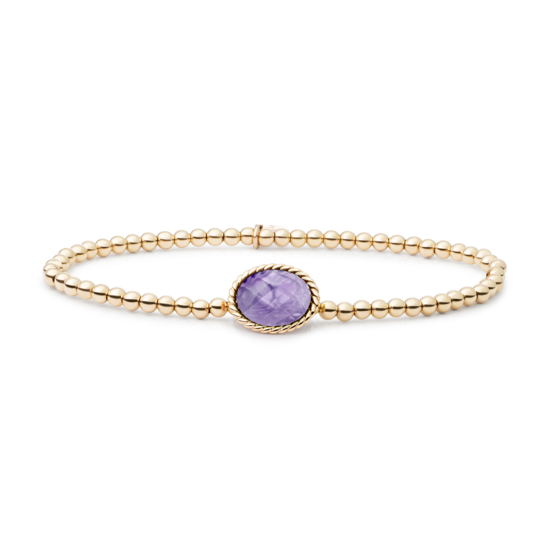 Bracelet | Gold - Amethyst Twist