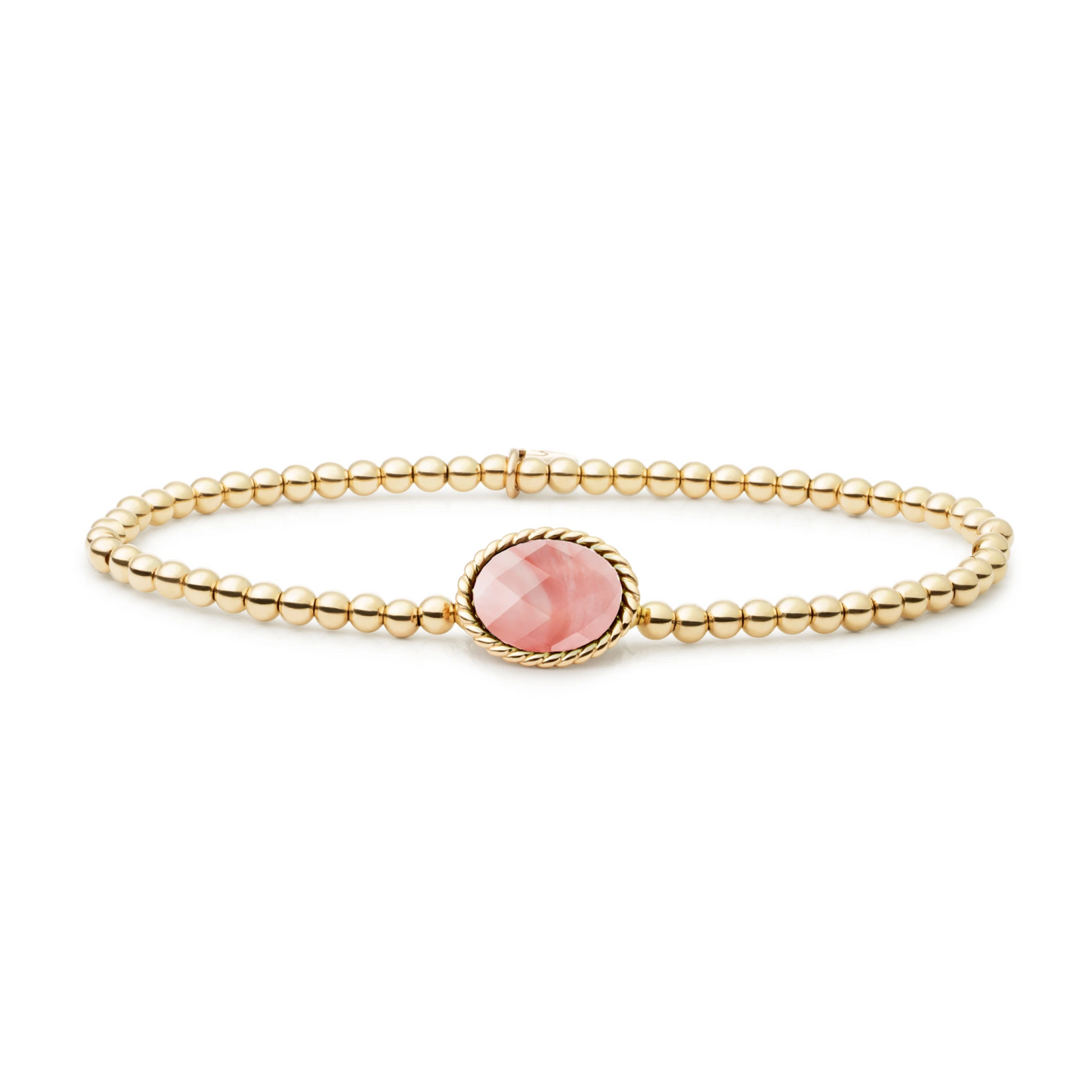 Bracelet | Gold - Cherry Quartz Twist