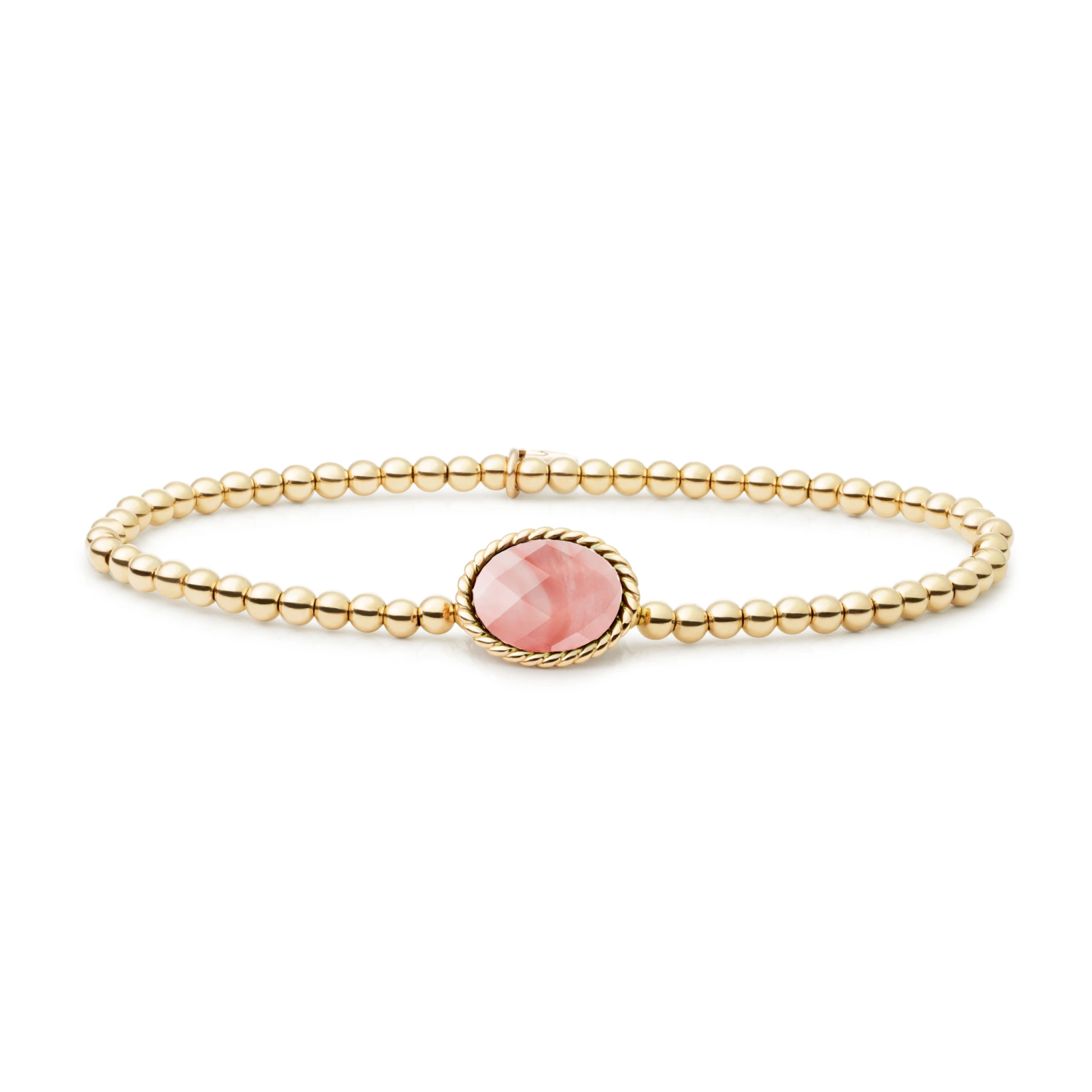 Bracelet | Gold - Cherry Quartz Twist