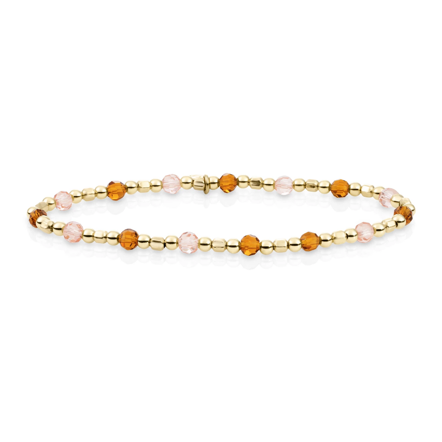 Bracelet | Gold - Citrine Quartz & Champagne Quartz - Edge Mix