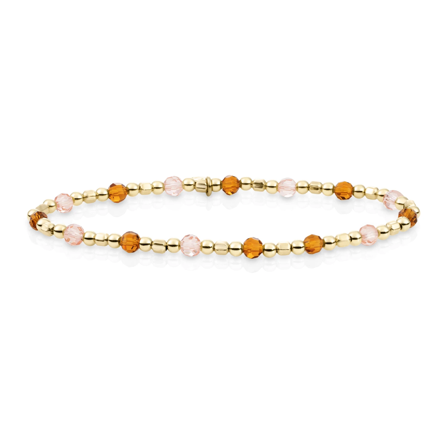 Bracelet | Gold - Citrine Quartz & Champagne Quartz - Edge Mix