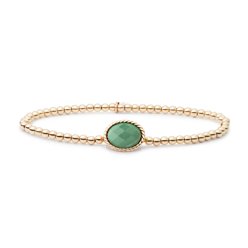 Bracelet | Gold - Green Aventurine Twist