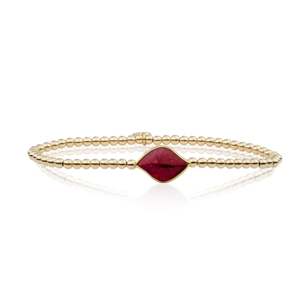 Bracelet | Gold - Red Jade Blossom