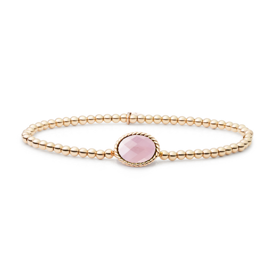 Bracelet | Gold - Rose Quartz Twist