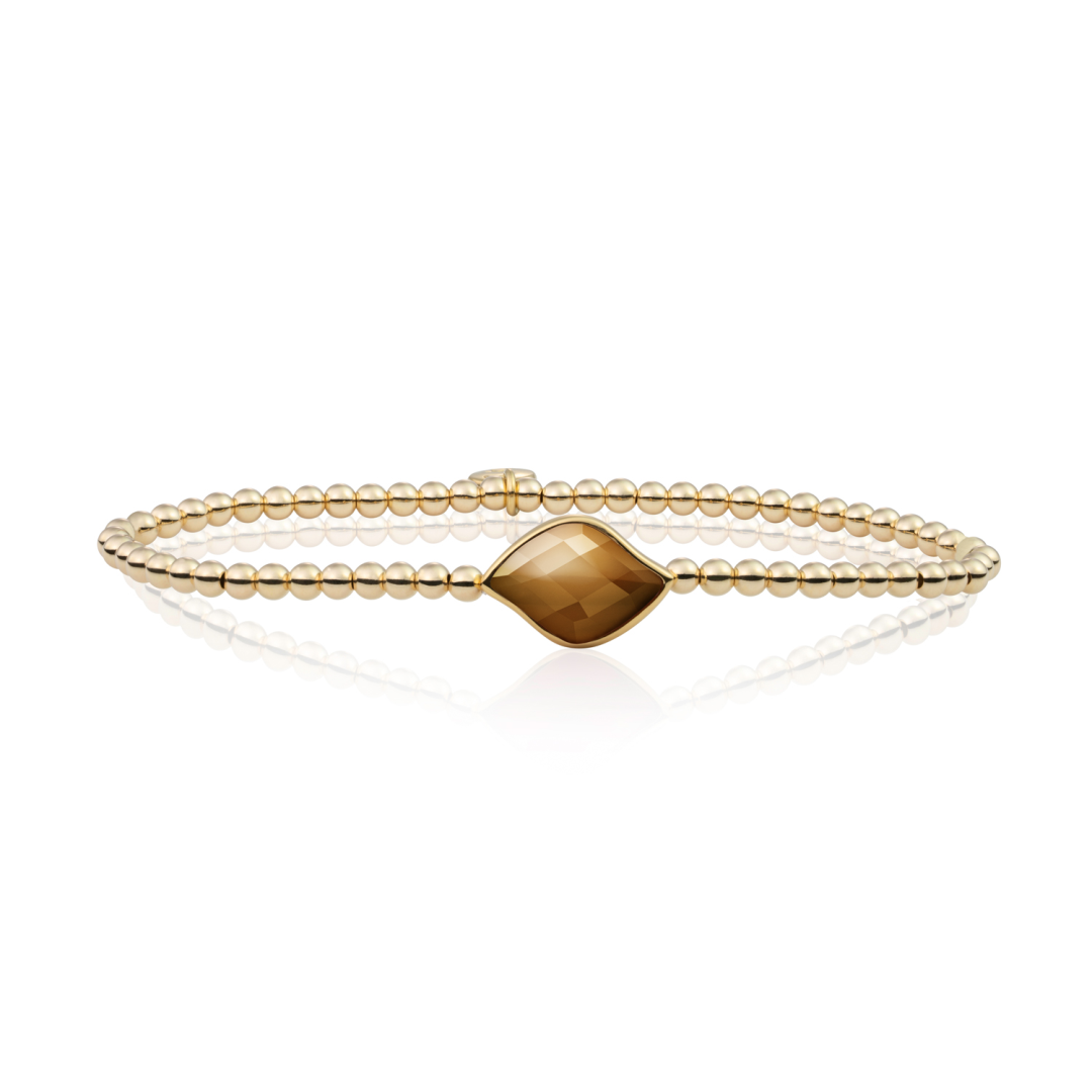 Bracelet | Gold - Smoky Quartz Blossom