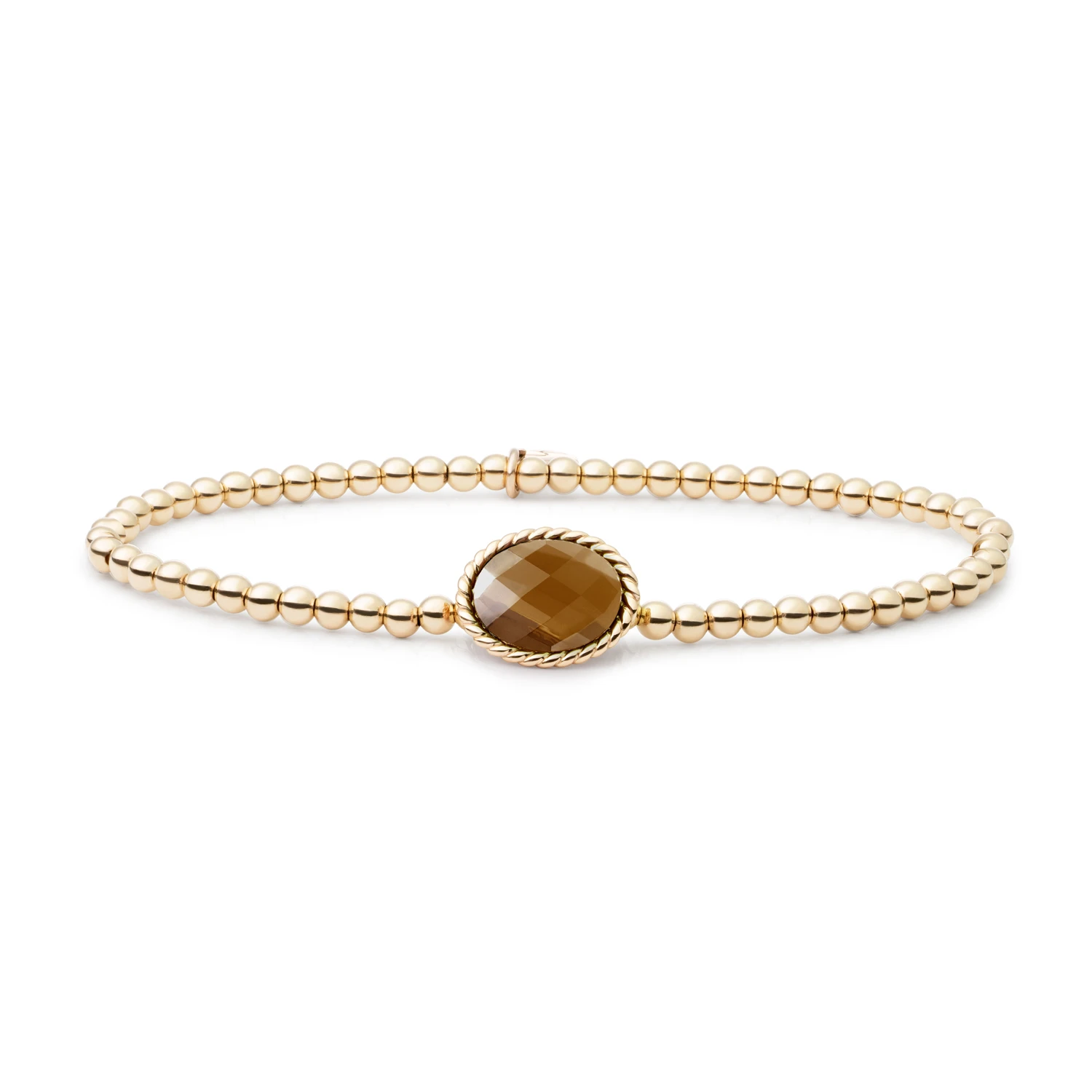 Bracelet | Gold - Smoky Quartz Twist