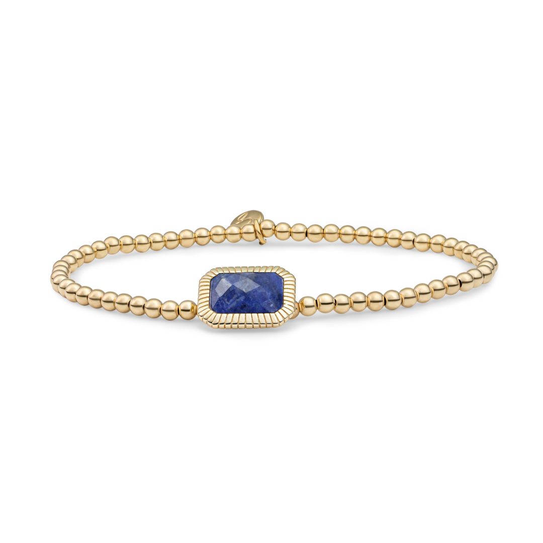 Bracelet | Gold - Sodalite Baguette