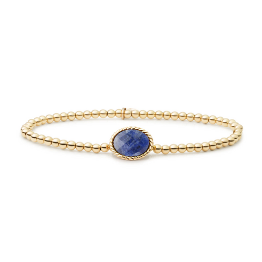 Bracelet | Gold - Sodalite Twist