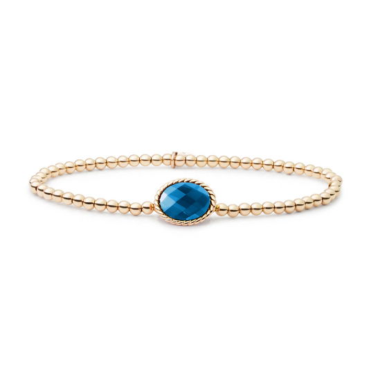 Bracelet | Gold - Topaz Quartz Twist