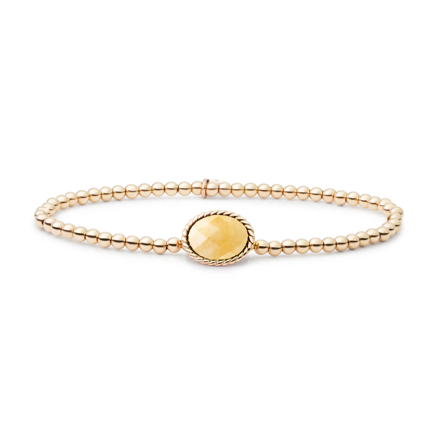 Bracelet | Gold - Yellow Jade Twist