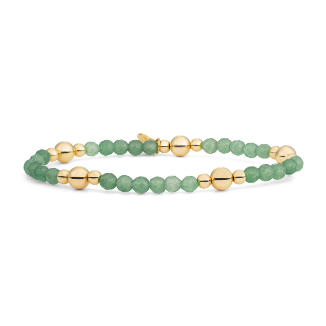 Bracelet | Green Aventurine Bold Mix - Gold