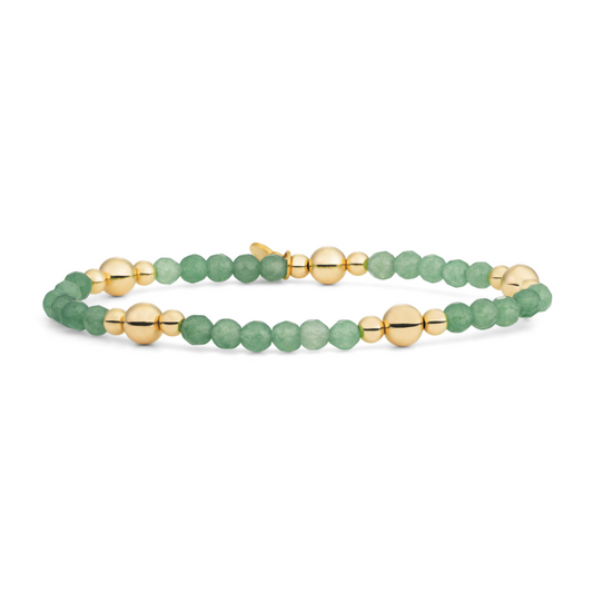 Bracelet | Green Aventurine Bold Mix - Gold