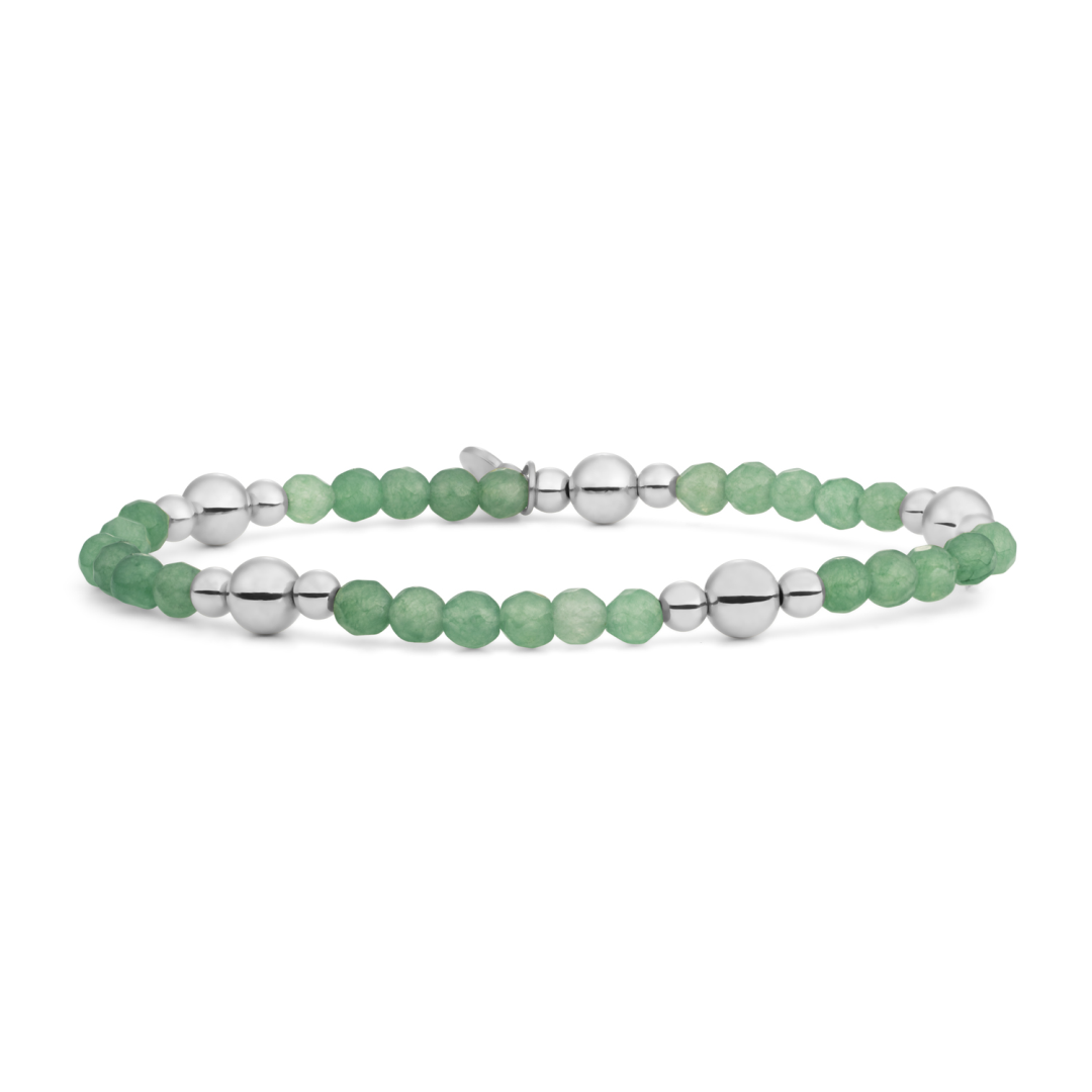 Bracelet | Green Aventurine Bold Mix - Silver