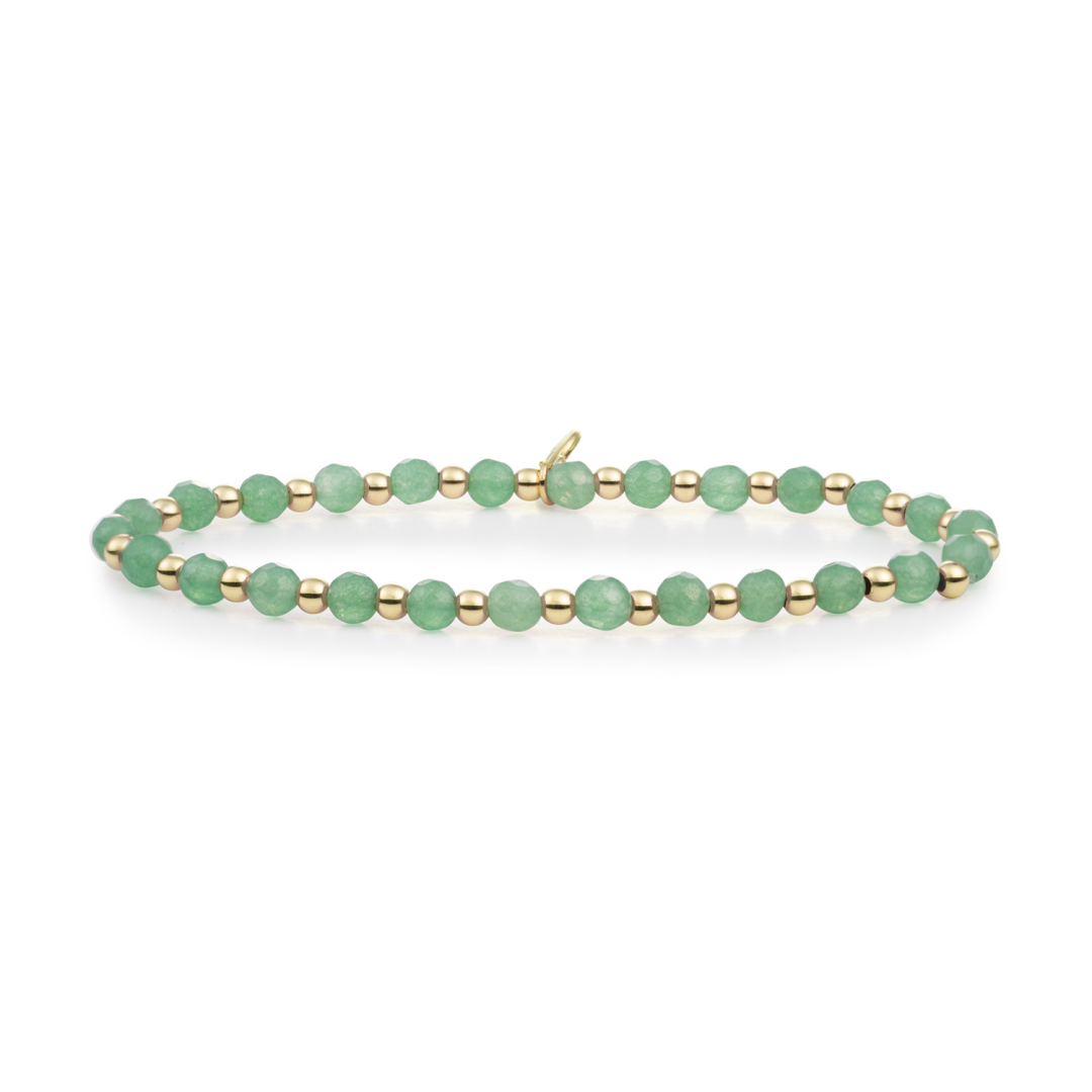 Bracelet | Green Aventurine Interstellar - Gold 3mm
