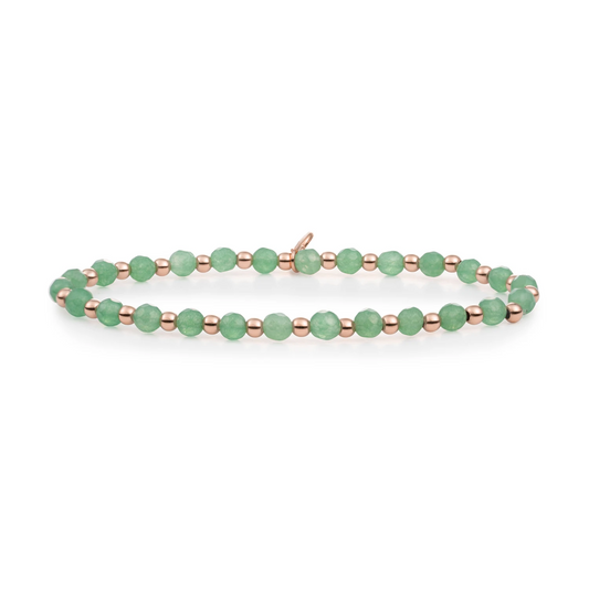 Bracelet | Green Aventurine Interstellar - Rose Gold 3mm