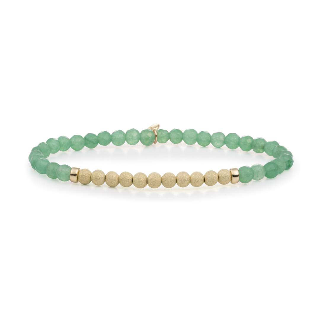 Bracelet - Green Aventurine Lightyear - Gold Champagne