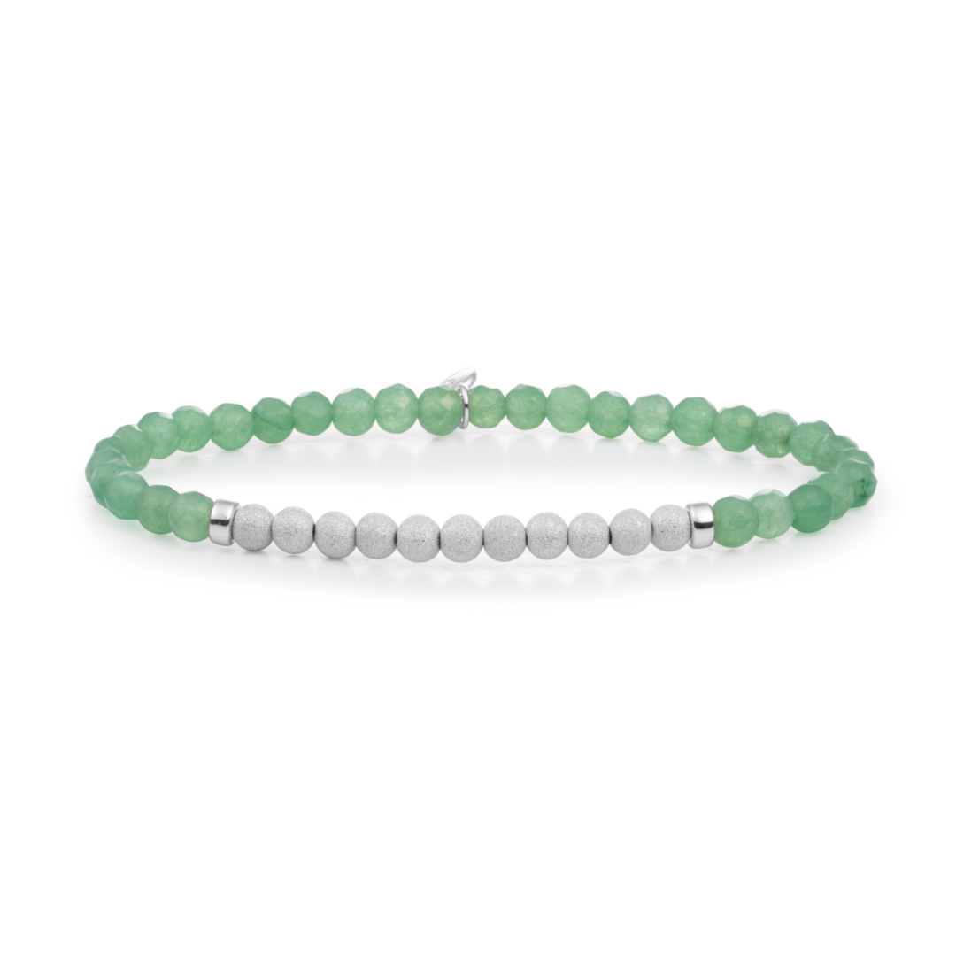 Bracelet - Green Aventurine Lightyear - Silver Champagne