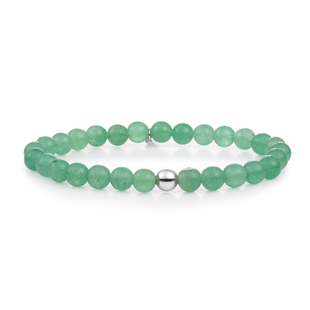Bracelet | Green Aventurine Saturn large - Silver 6mm